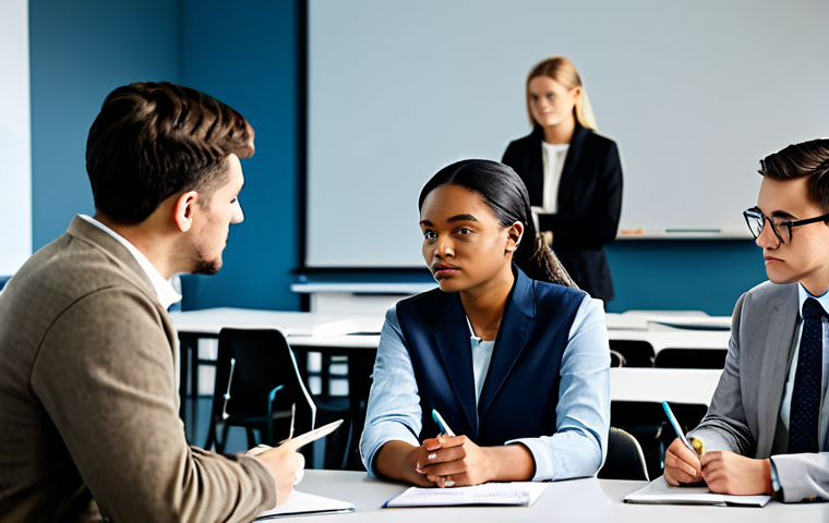 **
"A group of diverse students attending an AI ethics workshop, fully clothed, in a modern classroom setting. They are engaged in discussion and taking notes, safe for work, appropriate content, professional attire, perfect anatomy, natural proportions, family-friendly, high resolution."
**